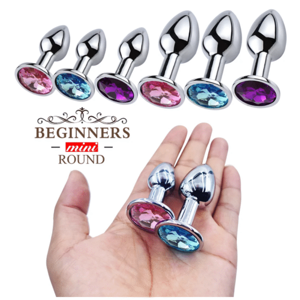 Metal Anal Butt Plug Crystal - Image 3